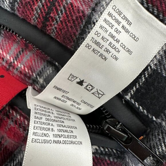 Air Jordan Puffer Vest Full Zip Black Plaid Jumpman Boys Size L - Picture 9 of 13